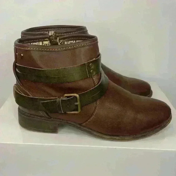 ROXY vintage boho Jensen Ankle Boots Women Size 6.5 Brown With Zipper - Picture 5 of 15